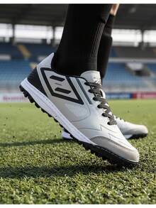 Adult Soccer Cleats For Synthetic Grass, Stitched, Durable - 灰色 - 查看 1