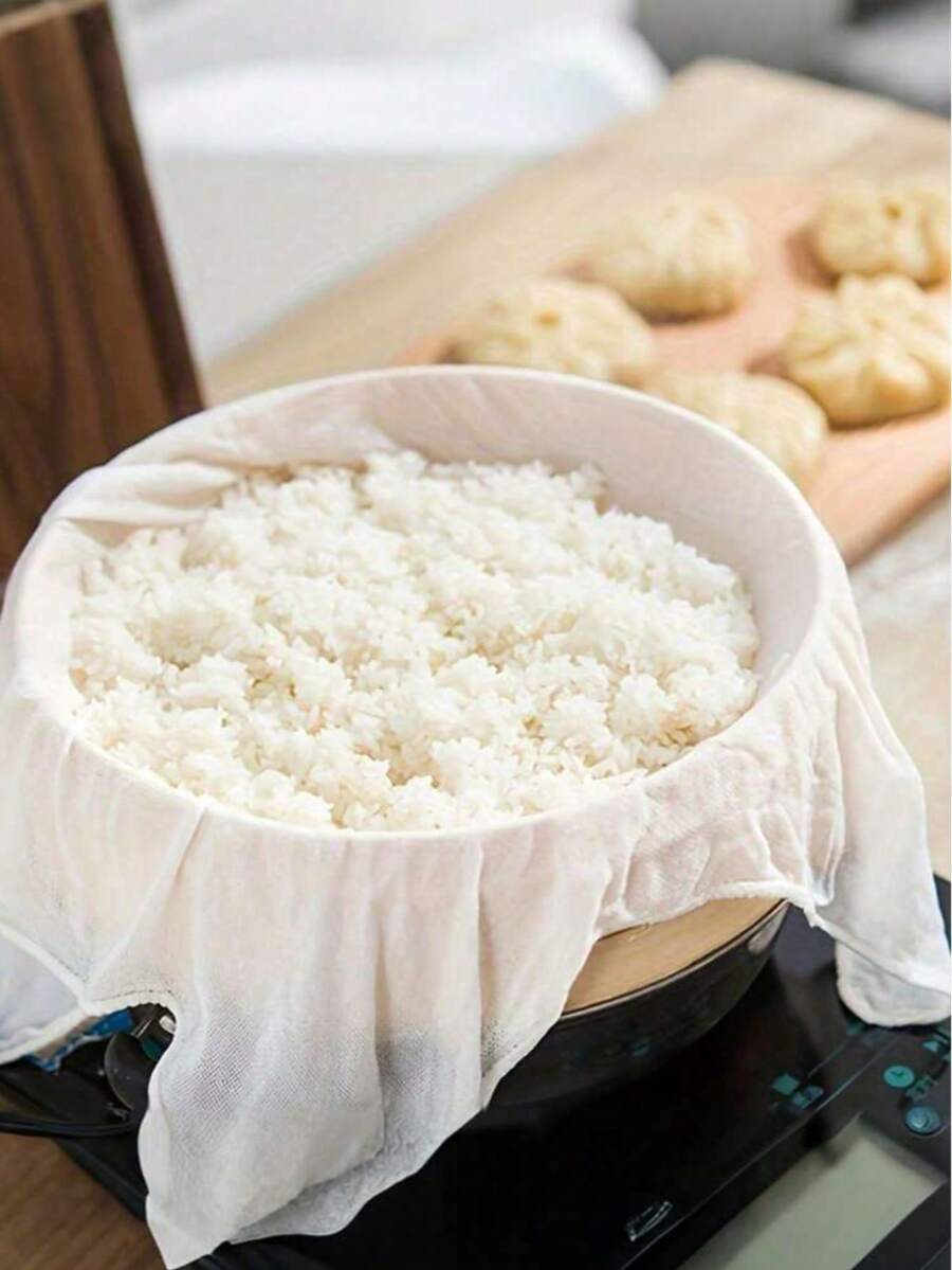 Steamer Cloth, Food Steamer Liner, Reusable Non-Stick Gauze For Home, Steamer Mat, Steamer, Bun Pad, Baking Steamer Mat, Steaming Bread And Boiled Seafood, Steamed Dumplings/Bread/Buns/Rice, Food Strainer Cloth, Household Kitchen Supplies, Baking Supplies - Apricot - View 1