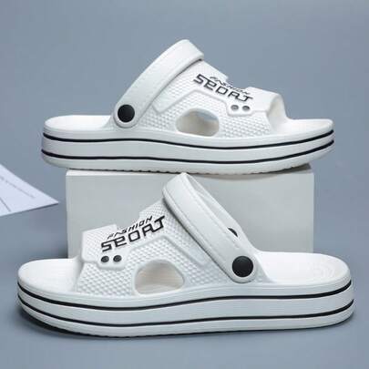 男士夏季时尚透气运动风拖鞋，热门度假风厚底凉鞋，户外休闲拖鞋