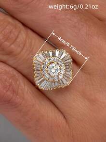 1 PC Luxury Cubic Zirconia Ring For Women For Wedding Engagement Anniversary Party Jewelry Valentine's Day Gift - 1# - View 4
