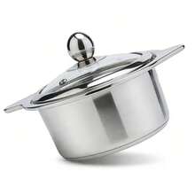 Stainless Steel Induction Single-Person Hot Pot - With Glass Lid, Suitable For Restaurants And Catering Services, Non-Electric - View 6