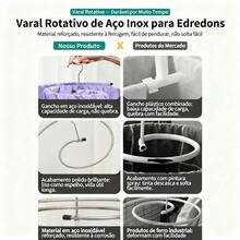 Stainless Steel Spiral Clothesline For Easy Drying, Round Hanger For Sheets, Clothes, Rugs, And Pants. - 查看 5