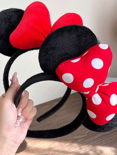 1pc Minnie Mouse Ear Headband With Bow Design, Princess Costume Accessory, Suitable For Party, Birthday, Carnival (Some Accessories Randomly Shipped), Perfect Gift, Birthday Gift, Ideal For Various Festivals, Fashionable Item, Luxury Choice. Perfect Gift For Friends Or Partners, Valentine's Day Decoration, Ideal Choice, Party Gift.