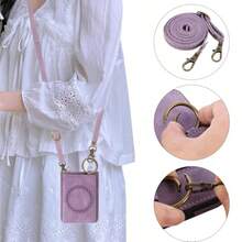 Compatible With Samsung Galaxy Z Flip 6 5G 2024 Wallet Case And Crossbody Shoulder Strap Ring Buckle Stand Card Holder Magnetic Car Mount Phone Cover For ZFlip6 Z6 G Flip6 ZFlip 6Z Women Men Purple - 紫色 - 查看 6