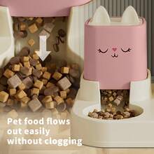 Automatic Pet Food And Water Dispenser, 2-In-1 Detachable Bowl Set For Small Dogs, Puppies, And Cats, Easy To Clean Pet Food Storage - 2200ml - Xem 7