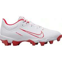 Nike Women's Hyperdiamond 4 Keystone Softball Cleats |  | Men Baseball Shoes - White/University Red/Platinum - View 1