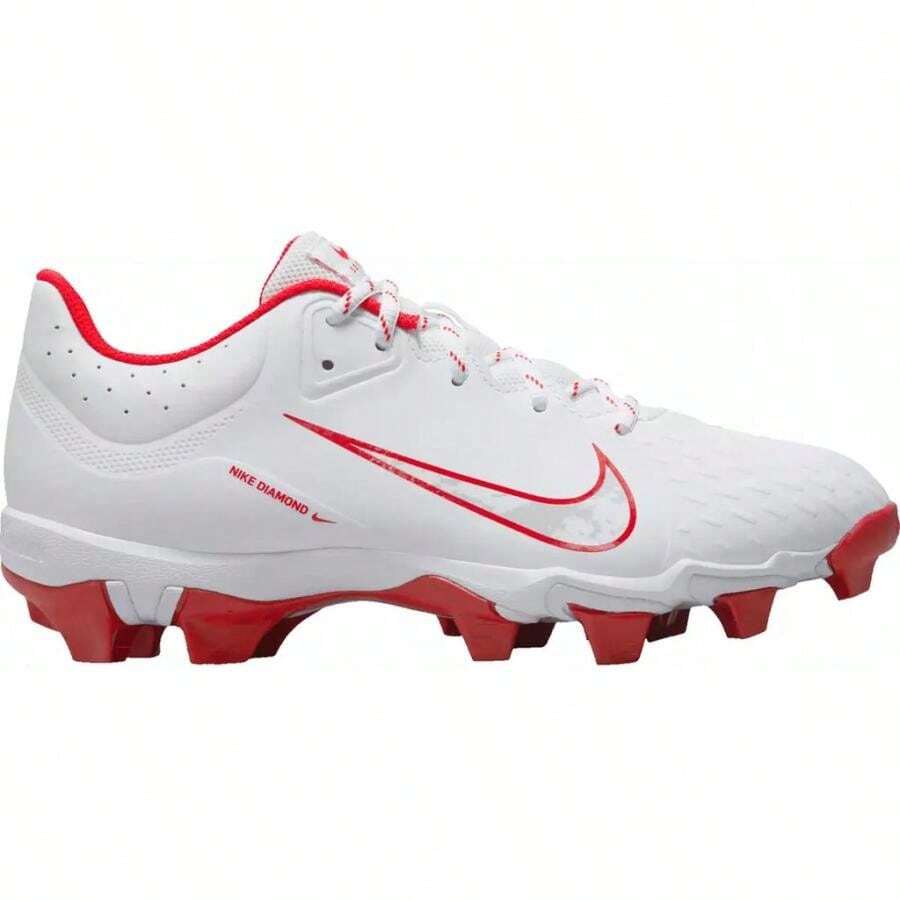 Nike Women's Hyperdiamond 4 Keystone Softball Cleats |  | Men Baseball Shoes - White/University Red/Platinum - View 1
