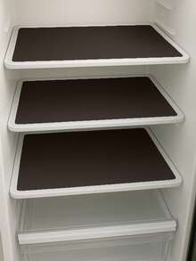 Kit Com 3 Toalhas De Geladeira Em Pvc Impermeavel 46x32 Cm - Marrom - Visão 2