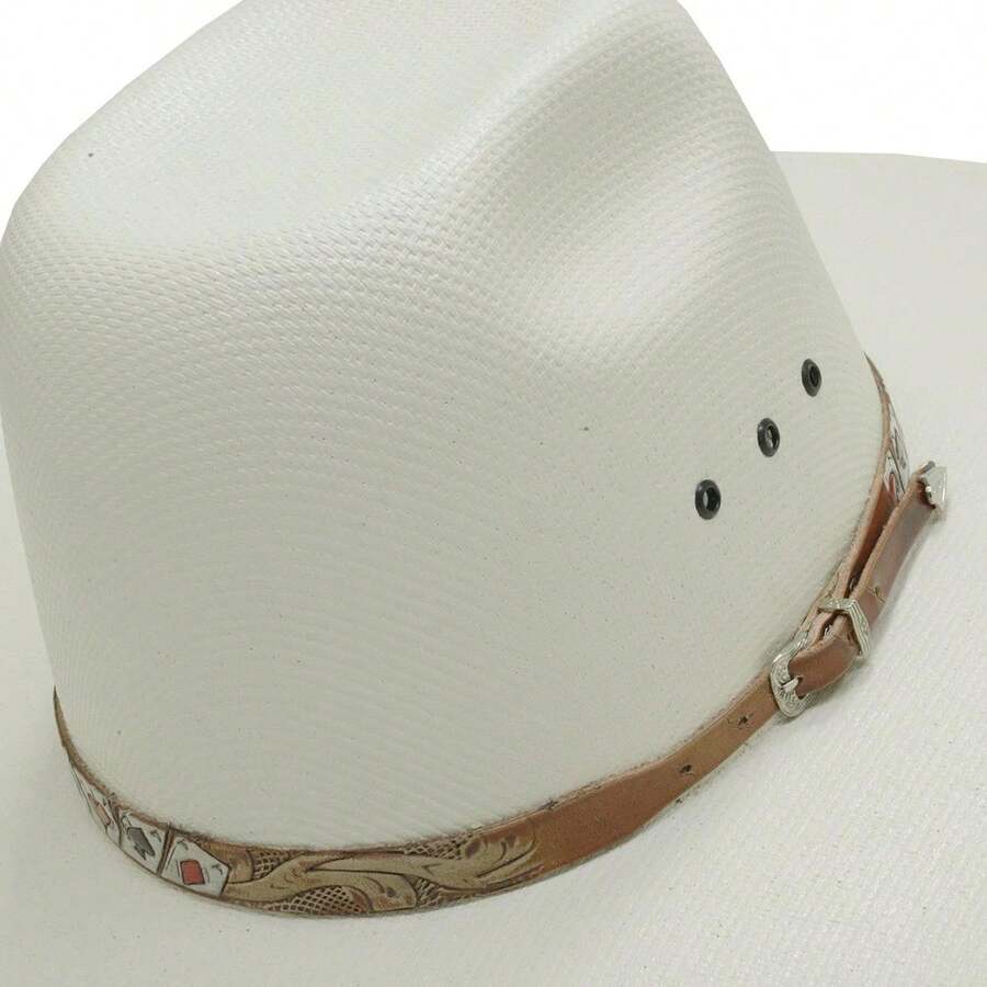 Atrevidu's Leather Hat Band - Caramelo±Cartas±G - View 1
