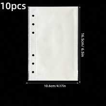 1pc A6 Transparent Portable File Folder, Candy Macaron Color Shell Options, Refillable Notebook, Transparent Interior, PP Material, Suitable For DIY Sticker Books, Handwriting, Or Storing Idol Photos, Cards, Small Items. Also Can Be Used As Loose-Leaf Notebook, Sealed Notebook, School Supplies, Student Binder - One Size - View 15