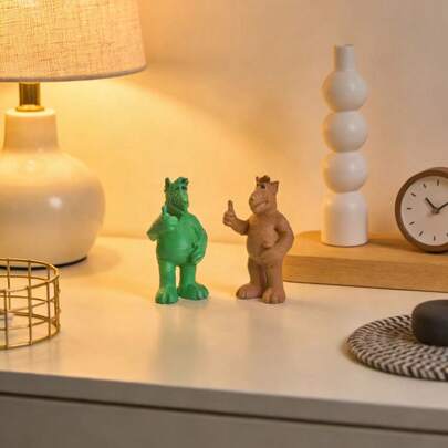 Retro Alien Alf Resin Figurine - Nostalgic Desktop Decor