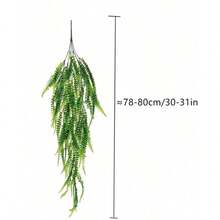 1 pieza Planta suculenta verde artificial, decoración de pared para canasta colgante interior, planta decorativa falsa - Verde - Ver 5