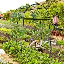 1PCS 7.5FT Garden Arch Trellis Outdoor Plant Support Archway For Climbing Vine Flower - A - 查看 6