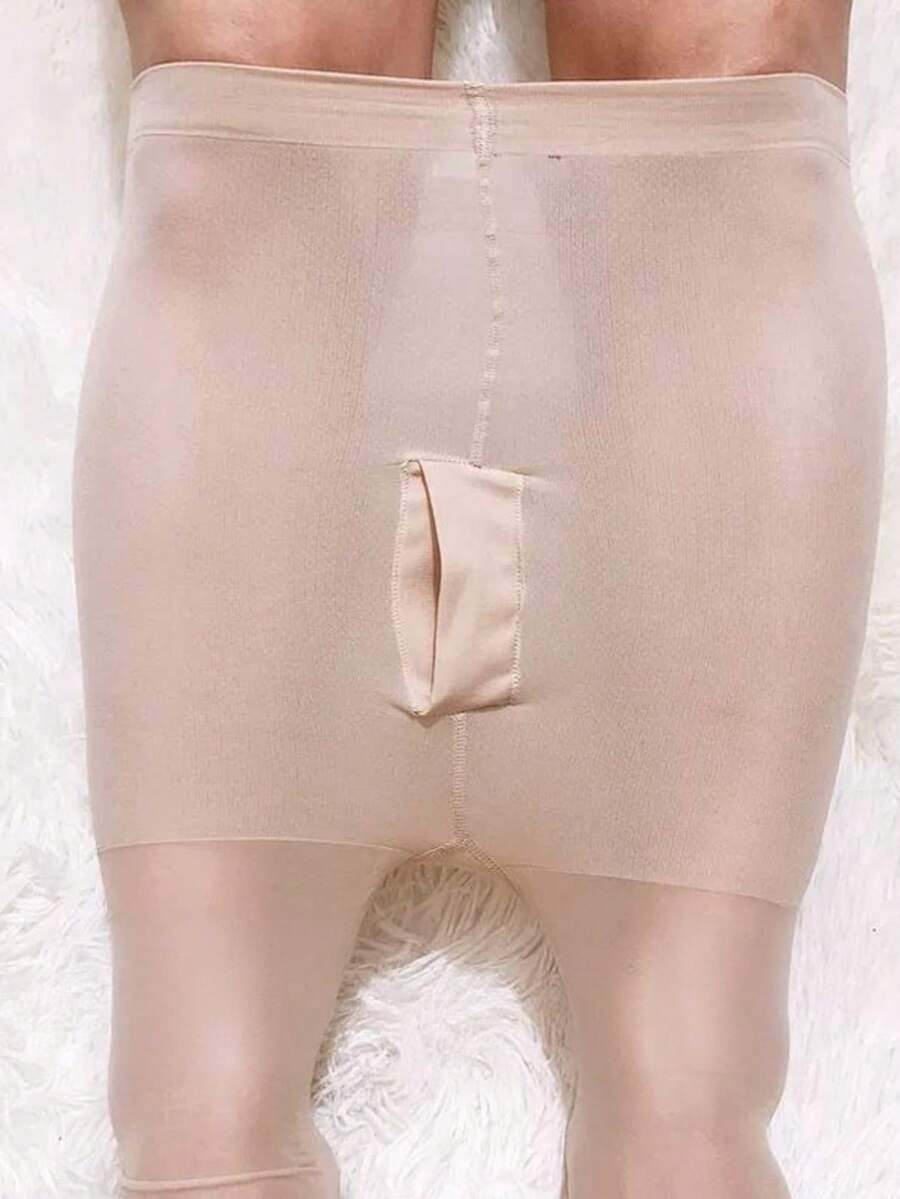 Men's Breathable, Lightweight, Sexy Pantyhose, Suitable For Spring, Summer And Autumn, Fashionable Outfit - Apricot - View 1