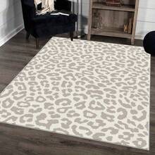 Retro Leopard Print Flannel Carpet, 2D Digital Printing, Non-Slip Rubber Bottom, Multiple Sizes Available. Suitable For All Seasons, Washable, Machine Washable, Comfortable, Unique, Suitable For Him, Her, Family Members, Boyfriend, Girlfriend, Father, Family Members, Mother, Lover, Daughter, Son, Grandfather, Grandmother, Teacher, Doctor, Nurse, Friend, Classmate, Pet. As Birthday Gifts, Household Items, Wedding Items, Souvenirs, Home Decoration, Daily Life, Office Decoration, Birthday, Anniversary, Valentine's Day, Thanksgiving, Graduation Season, Christmas, Halloween, Mother's Day, Father's Day, Wedding, New Year Gift Decoration. Suitable For Shopping Centers, Restaurants, Kitchens, Bathrooms, Living Rooms, Bedrooms, Corridors, Balconies, Outdoor Doors, Door Mats, Entrance Mats, Non-Slip Mats, Offices, Cafes, Piano Room Floor Decoration - 多色6 - 查看 1