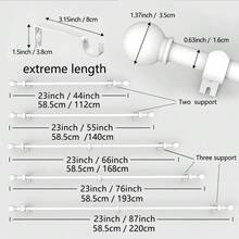 Thanh treo rèm/thanh rèm La Mã bằng sắt ghép nối 0,63", bộ giá đỡ trang trí hình cầu nhỏ cổ điển đa năng, chiều dài 23-87", dễ lắp đặt, chắc chắn và bền bỉ, thích hợp cho: thanh treo rèm/thanh treo rèm tắm/thanh treo rèm che nắng/thanh treo rèm voan, lắp đặt treo tường hoặc treo, lý tưởng cho phòng ngủ, nhà bếp, phòng khách, phòng ăn, văn phòng, ký túc xá hoặc nhà thuê, thiết kế tối giản hiện đại, thanh treo rèm màu trắng nhẹ, đơn giản và thanh lịch! - trắng - Xem 4