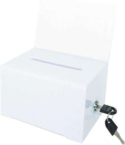 SHUMEI The Suggestion Box With A Locked Donation Box Is Very Suitable For Donation, Voting, Bars, Associations, And School Voting