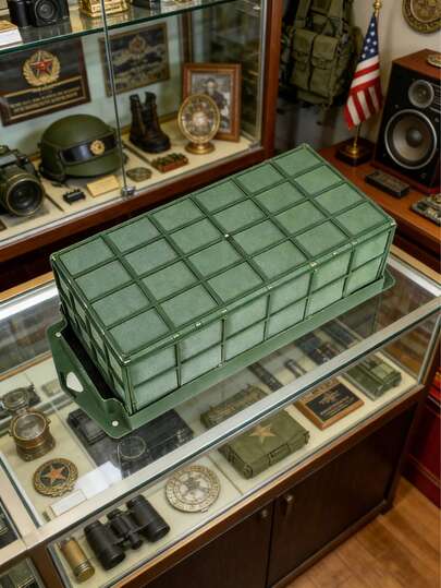 1pc Green Foldable Camping Storage Box With Wheels & Dividers Large Capacity Portable Gear Organizer For Outdoor Picnic Car Trunk RV Travel