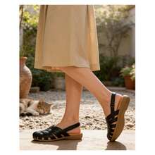 Rihero Closed Toe Sandals Women Comfortable Arch Support Fisherman Walking Sandals With Adjustable Strap - Màu nâu nhạt - Xem 4