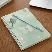 Este conjunto de caderno verde inclui um caderno espiral A5, ideal para trabalho, negócios, viagens e uso no escritório. O caderno vem com uma caneta e etiquetas coloridas para anotações, convenientes para registrar e planejar compromissos a qualquer hora e em qualquer lugar. Alta qualidade. - Multicolorido - Ver 10