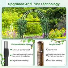 1PCS 7.5FT Garden Arch Trellis Outdoor Plant Support Archway For Climbing Vine Flower - A - 查看 7