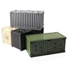 1pc Military Series Container Building Block Model Storage Box, Compatible With Small Particle Construction Toys - Multicolor - View 3