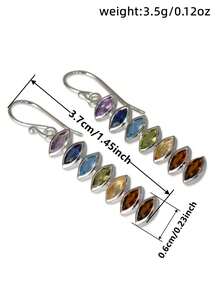 1 Đôi bông tai dáng dài đính đá Cubic Zirconia lãng mạn dành cho nữ, thích hợp làm quà tặng đám cưới, lễ đính hôn, kỷ niệm, tiệc tùng, quà Valentine. - 1 # - Xem 5