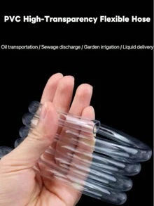 1根1米/3米透明PVC软管，内径4-30毫米，园艺用品，水管，长度可定制，耐用且柔韧，适用于园艺浇水和水族箱 - A - 查看 1