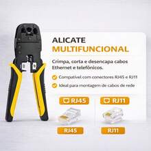 Kit Ferramentas  Alicate de Crimpagem para Conectores De Rede | com Testador de Cabo e Ferramentas Completo RJ45 RJ11 - Kit completo - Visão 6