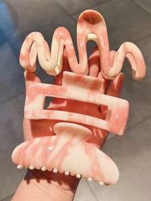 3pcs/Set New Versatile Large Hair Claw, Ink Painting Style, Suitable For All Seasons - Multicolor - View 14