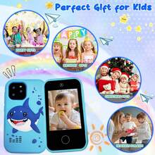 3-12 Years Old Kids Smart Phone Toy, 2.8" Touch Screen, Dual Camera, Selfie, Video Recording, Music Player, Games, Flashlight, Clock, 32GB Storage Card, Silicone Protective Case, Gift - Multicolor - View 9
