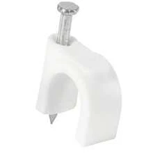 GRAPAS DE PLÁSTICO PARA CABLE REDONDO CON CLAVO 6 mm MODELO 6416 ADIR | FIJACIÓN SEGURA DE CABLES 20PZA - A - Ver 1