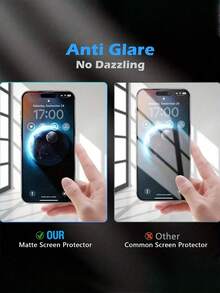 2 Packs - Matte Privacy Screen Protector, Compatible With IPhone 17 Pro Max [6.9-Inch], Privacy, Anti-Glare, Anti-Fingerprint, Compatible With Phone Cases, Soft Film, Non-Glass Material, Easy To Install, Bubble-Free, Perfect Fit, Compatible With IPhone 17 Pro Max/17 Pro/17 Air/16/15/14 Plus/13 Mini/12/11 Series - Black - View 8