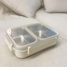 Stainless Steel Thermal Lunchbox With 2 Compartments, 22.5x16.5x6cm. - 白色 - 查看 5