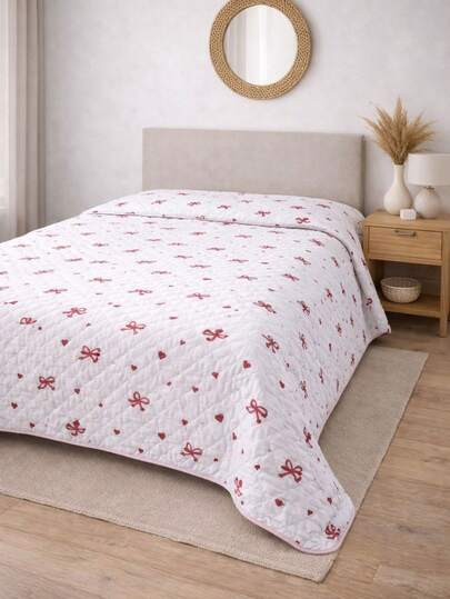 Single Size Quilt Set With 100% Cotton Fabric & Silicon Fiber Filling – 155x215 Cm Quilt + 1 Pillowcase 50x70 Cm – No Bedsheet Included – MADE IN TURKEY