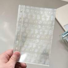 A6/A7/M5 Heart-Shaped Refill Pages, Transparent Double-Sided Inserts, Laser Series Refills, PP Material Replacement Pages, Transparent Inserts, 3D Embossed Sticker Book. Suitable For Candy Stickers, Sticker Albums, Student ID Cards, A7 Sticker Books, A6 Sticker Books, M5 Nail Art Books, Mini Scrapbooks, Photo Albums, Planners, Pocket Books - Sets - View 8