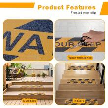 Watch Your Step (23.6 X 6" Inch) Non-Slip Stair Warning Sticker - Yellow & Black Caution Sign For Home, Office, Business Safety - , Home Safety Sticker | Warning Signage - Multicolor - View 5
