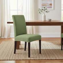 6 Fundas Elástica Cubre Silla Comedor Strech Ajustable - Verde Oliva - Ver 1