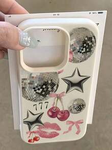 1pc Blue Seashell & Turtle Patchwork Design, Waterproof, Anti-Fingerprint, Anti-Scratch, Transparent, IMD, Soft, Glossy Phone Case Shockproof Anti-Fall - Style 4 (1 Piece) - View 1