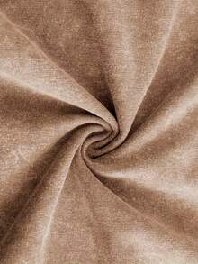 Graphic Tee  - Casual Loose-Fitting Washed Cotton 230G Pure Cotton T-Shirt For Women's Summer Wear   - Street Retro Distressed Style, Unisex Design - 鏽棕色 - 查看 5