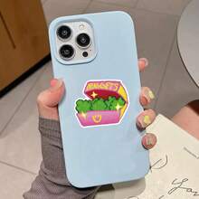 趣味“鸡块”绿色植物贴纸，卡通恶搞食品盒乙烯基贴纸，防水美观，420友好艺术风格，适用于笔记本电脑、水瓶、打火机壳，成人幽默礼物，DIY剪贴簿装饰，趣味礼品贴纸，剪贴簿用品 - 光膜 - 查看 4