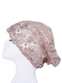 Ladies' Breathable, Fashionable And Simple Lace Pullover Hat, Outdoor Sun Shading And Sun Protection Pile Hat, Flower Printed Party Polyester Fiber (Polyester) Hollow Out - Women's Openwork Hat - View 4