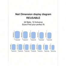 Y2K 24Pcs Set French Style Black & White Tie Dye Polka Dot Press-On Nails, Reusable, With Bowknot, Star Rhinestones, Cute & Chic, Suitable For Dates, Spring, New Year, Christmas, Daily, Birthday, Festival, Spring/Summer New Arrival Nail Supplies Nails - 彩色 - 查看 6