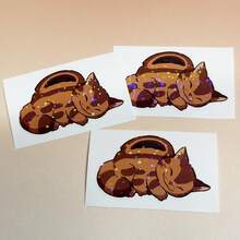 Cute Sleeping Cat Sticker, Adorable Brown Tabby Kitten Vinyl Decal, Kawaii Anime Animal Art For Laptop Phone Case Water Bottle, Wholesome Cottagecore Aesthetic Gift For Cat Mom Pet Lovers, Waterproof DIY Planner Decor Stickers Scrapbook Supplies Scrapbooking - Light Film - View 13