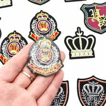 4pcs Crown & Shield Embroidered Patches - Iron-On And Sew-On, With Heat Adhesive Backing, Suitable For Jackets, Hats, Backpacks And DIY Crafts - Badge - View 4