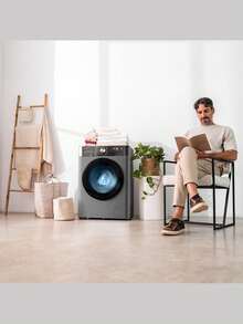 Cecotec Lavadora de Carga Frontal Bolero DressCode 10800 Inverter Steel A: Ahorro Energético Clase A-10%, 10 kg, Motor Inverter Silencioso, 16 Programas Personalizados, SteamMax para Esterilización con Vapor, Fuzzy Logic para Optimización de Lavado, Display Táctil XXL, Función KidLock  Infantil - Multicolor - Ver 4