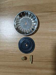 不锈钢厨房水槽滤网塞 - 抛光排水塞带毛发收集器，适用于浴室和厨房排水保护 - 銀色 - 查看 13