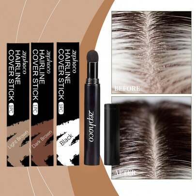 Zephoco 发际线及发根遮盖粉 - 采用碳粉，瞬间遮盖白发和稀疏区域，打造自然哑光妆效，令发型更显丰盈自然。