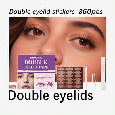 360pcs/Box Lace Double Eyelid Stickers, Natural & Clear Eye Contour, Comfortable & Reusable, Versatile For All Occasions, Affordable Price, Christmas Gift, Cosmetics, Makeup Tools, Inexpensive Essentials, Gift For Her