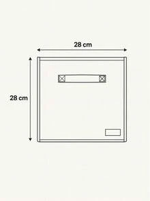 Caja de almacenamiento sin soporte de 4 piezas de 28x28x28 cm, organizador decorativo con asas, caja de lavandería para armario - Negro - Ver 3